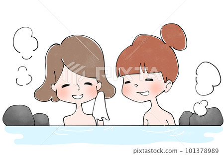 露天浴池的女人 101378989