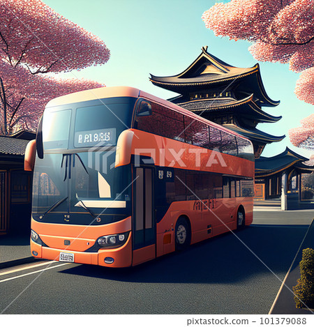 乘坐觀光巴士的黃金周旅行 AI 圖像 乘坐觀光巴士的黃金周旅行 AI 圖像 101379088