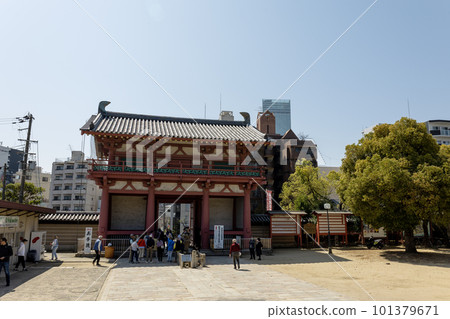 Nandaimon Gate of Shitennoji Temple in Osaka (taken on April 4, 2023) 101379671