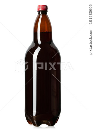 Large plastic bottle of dark beer. Isolated on white background. File contains clipping path Large plastic bottle of dark beer. Isolated on white background. File contains clipping path 101380696