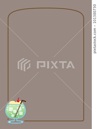 Material vertical type with simple border and one point cream soda 15 Material vertical type with simple border and one point cream soda 15 101380730