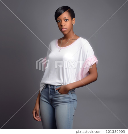 Photo shoot pose idea | White shirt and jeans, White shirt and blue jeans,  Black women skirt