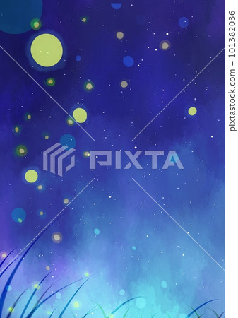 螢火蟲水彩背景材料 101382036