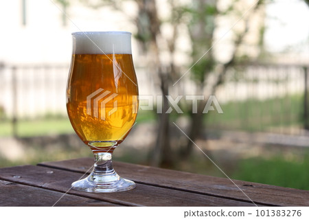 在木甲板上喝啤酒,欣賞雜樹花園 在木甲板上喝啤酒,欣賞雜樹花園 101383276