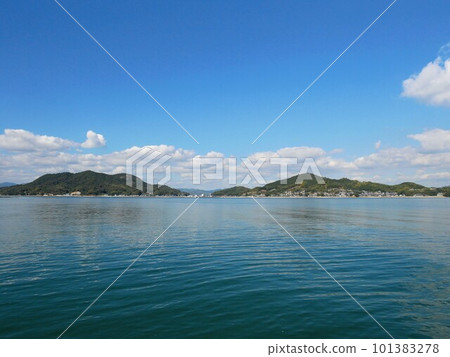 廣島縣尾道市 對岸看到的桃島浦崎町北部的風景 101383278