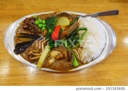 Curry rice, healthy fried vegetable spice curry, food material, India, Chinese herbal medicine, 101383680