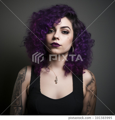 A woman in a black tank top with a tattoo AI image A woman in a black tank top with a tattoo AI image 101383995