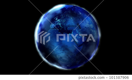 The night half of the Earth from space showing Africa, Europe and Asia. The night half of the Earth from space showing Africa, Europe and Asia. 101387906