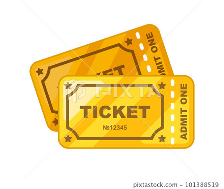 two golden tickets to the cinema. 101388519