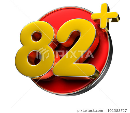 82 plus 3D illustration. 101388727
