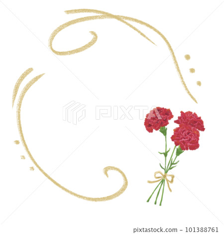 Red carnation frame Red carnation frame 101388761