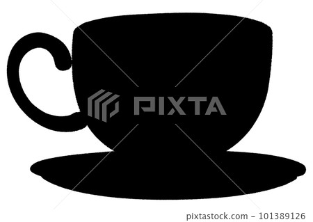 Coffee cup silhouette - Stock Illustration [101389126] - PIXTA