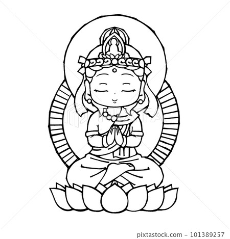 觀音菩薩（坐像，單色） 101389257