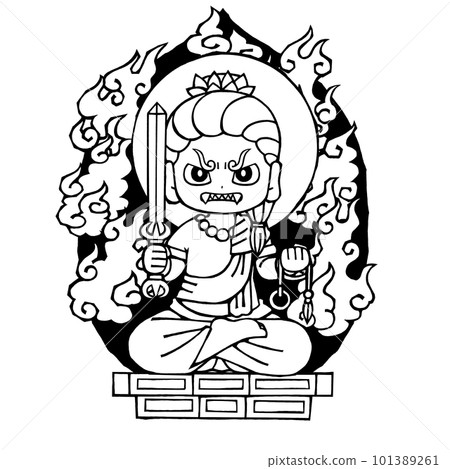 Fudo Myo-o(坐像,單色) Fudo Myo-o(坐像,單色) 101389261