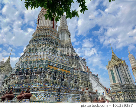 The visiting card of the capital of Thailand is the Buddhist temple Wat Arun, Temple of Dawn, which is located on the banks of the Chao Phraya River The visiting card of the capital of Thailand is the Buddhist temple Wat Arun, Temple of Dawn, which is located on the banks of the Chao Phraya River 101389387