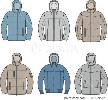 Mens winter quilted down jacket. Mens winter quilted down jacket. 101389504