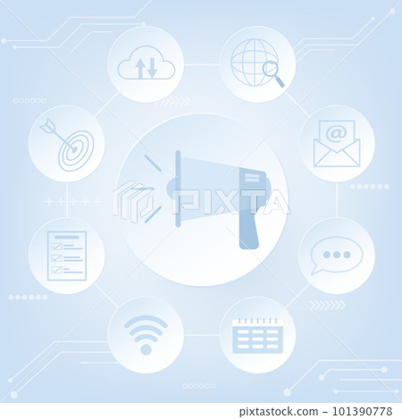 Announcement icons and creative ideas. Vector technology design  101390778