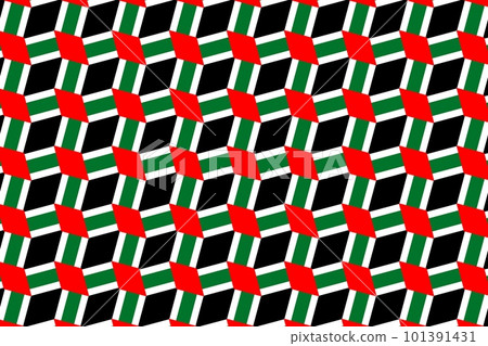 Geometric pattern in the colors of the national flag of United Arab Emirates. The colors of United Arab Emirates. Geometric pattern in the colors of the national flag of United Arab Emirates. The colors of United Arab Emirates. 101391431