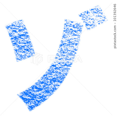 Katakana "zo" drawn with crayons Blue background white with path Other colors / list Katakana "zo" drawn with crayons Blue background white with path Other colors / list 101392646