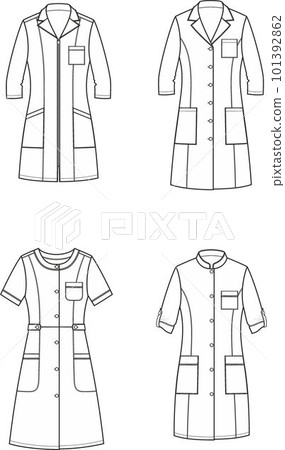 Womens medical dress. Fashion CAD. Womens medical dress. Fashion CAD. 101392862