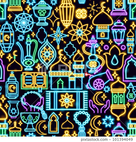 Ramadan Kareem Seamless Pattern 101394049