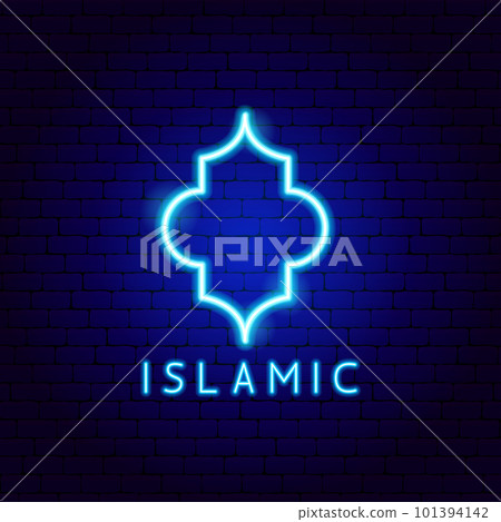 Islamic Neon Label 101394142