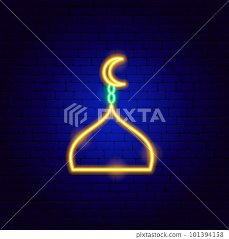 Mosque Dome Islamic Neon Sign Mosque Dome Islamic Neon Sign 101394158