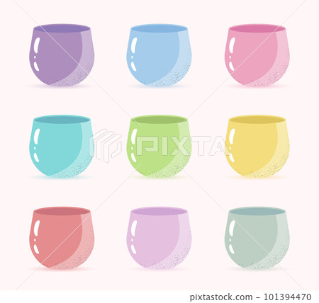 Set of flower pots in flat style. Multi-colored flower pots.For the design of applications, stickers, prints, patterns. Set of flower pots in flat style. Multi-colored flower pots.For the design of applications, stickers, prints, patterns. 101394470