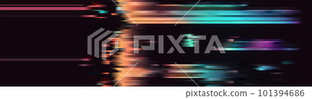 Trendy glitch pattern on dark background. Modern style vector. Abstract geometric elements 101394686
