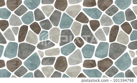 水彩瓷磚圖案背景復古現代藍色 101394798