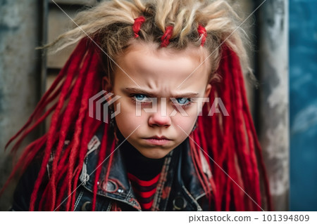 Young punk girl, emotional dramatic portrait, AI generative image Young punk girl, emotional dramatic portrait, AI generative image 101394809