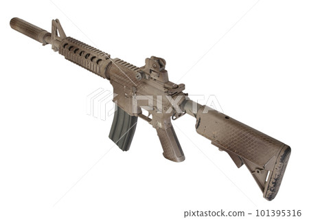 Special forces rifle M4 with suppressor Special forces rifle M4 with suppressor 101395316