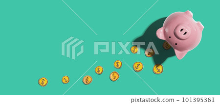 Financial crisis and money lost concept with piggy bank Financial crisis and money lost concept with piggy bank 101395361