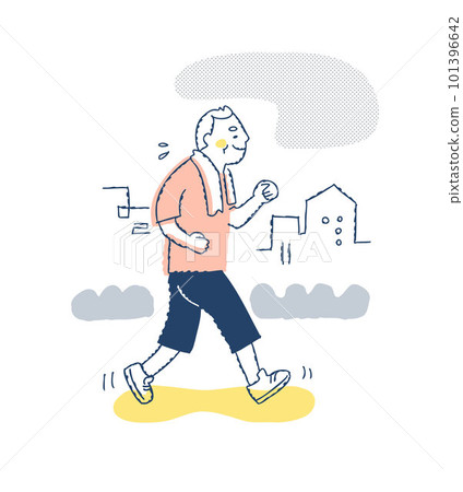 senior man jogging senior man jogging 101396642