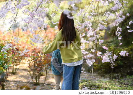 Portrait of a beautiful woman Back view 101396930