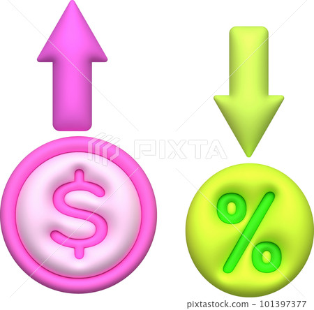 llustration 3D I Icon Symbol Income Tax Expenditure 101397377