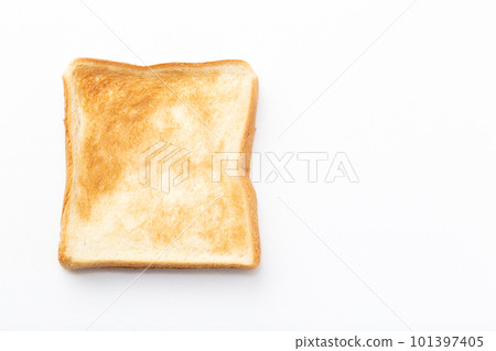 Bread placed on a white background Bread placed on a white background 101397405