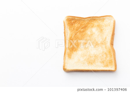 Bread placed on a white background Bread placed on a white background 101397406