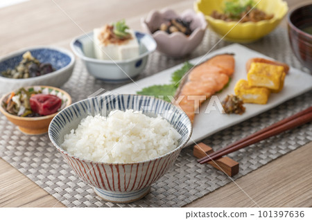 Delicious-looking Japanese-style breakfast A healthy breakfast 101397636