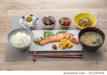 Delicious-looking Japanese-style breakfast A healthy breakfast 101397656