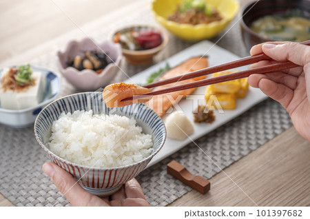 Delicious-looking Japanese-style breakfast A healthy breakfast 101397682
