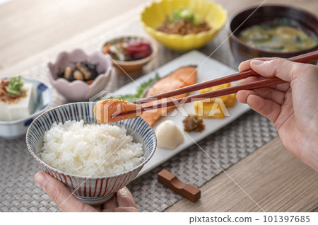 Delicious-looking Japanese-style breakfast A healthy breakfast 101397685