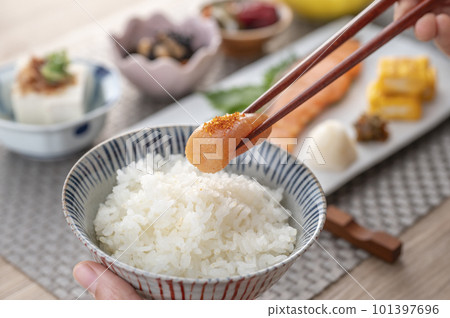 美味的日式早餐 健康的早餐 101397696