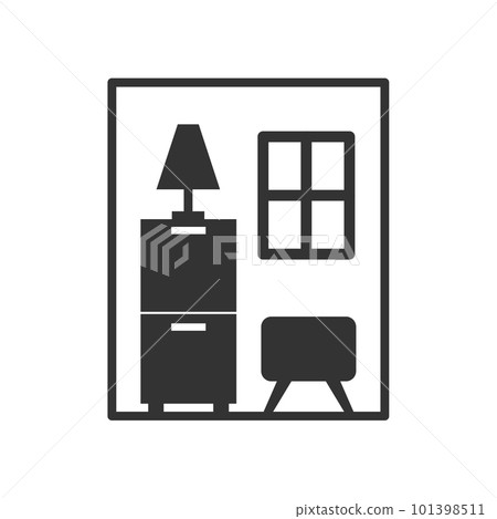 interior logo template. Icon Illustration Brand Identity. Isolated and flat illustration. Vector graphic 101398511