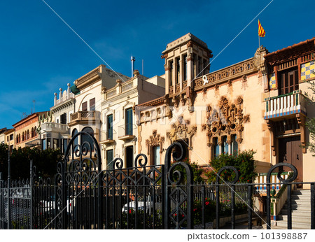 View of the picturesque houses in city Vilassar de mar View of the picturesque houses in city Vilassar de mar 101398887