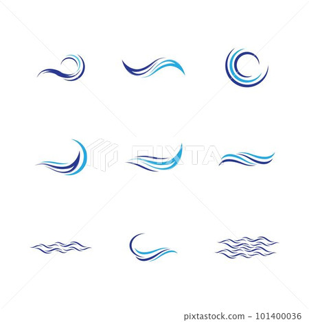 Wave symbol vector icon Wave symbol vector icon 101400036