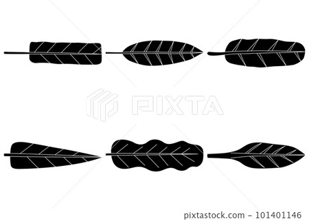 Leaves hand drawn vector set 101401146