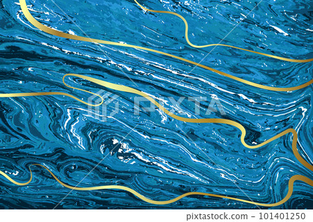 Dark Blue and Gold Marble Abstract Vector Background Dark Blue and Gold Marble Abstract Vector Background 101401250