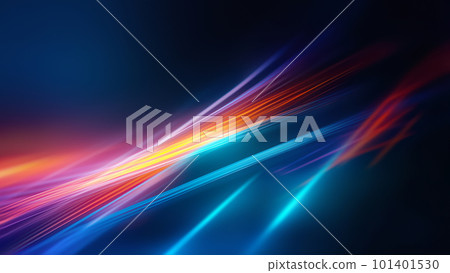 Abstract High Tech Background with Light Stream on Dark 101401530