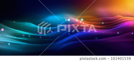 Modern Abstract Background with Multicolor Gradient Wave on Dark Background Modern Abstract Background with Multicolor Gradient Wave on Dark Background 101401539